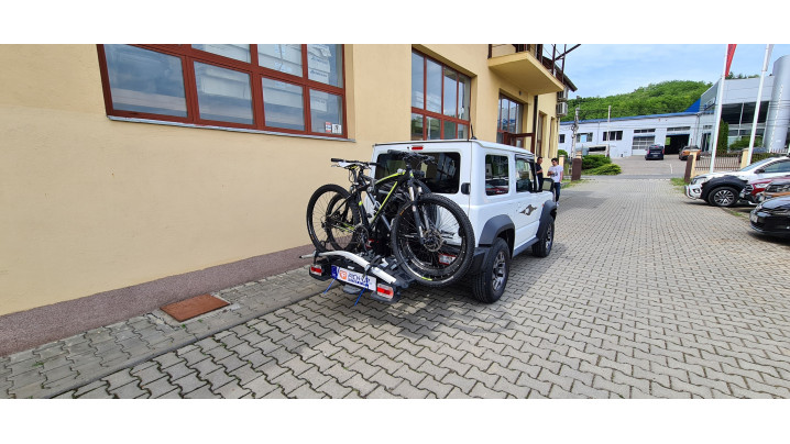 Bike rack, winch, winch plate installed on Suzuki Jimny 2020