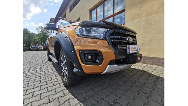 Overfenders, winch, winch-plate, hood guard, window visors installed on Ranger 2020