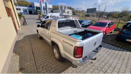 Roll cover, hood guard, bullbar installed on Volkswagen Amarok 2014