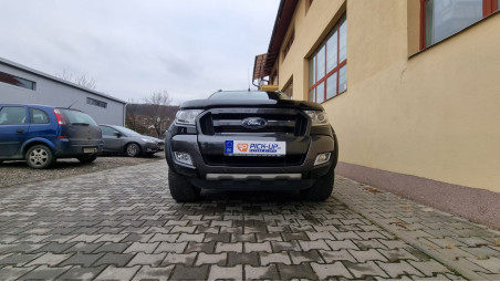 Roll cover, rollbar, cross bars, hood guard, window visors installed on Ranger 2018