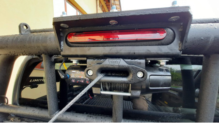 Rollbar, winch, winch plate, rail guard installed on Toyota Hilux 2021
