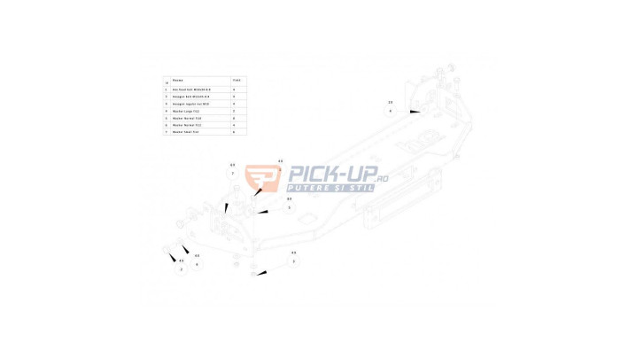 Suport troliu Toyota Land Cruiser 150 2016 HEC WM
