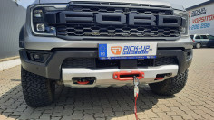 Winch, winch plate, skid plate, spot lights installed on Ford Ranger Raptor 2023 2