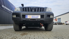 Winch, winch plate, skid plates installed on Toyota Land Cruiser