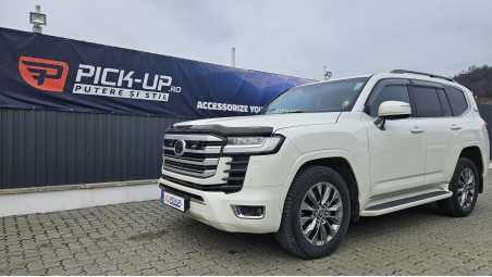 Hood guard, spot light installed on Toyota Land Cruiser 