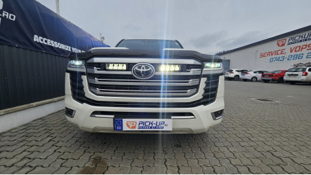 Hood guard, spot light installed on Toyota Land Cruiser 