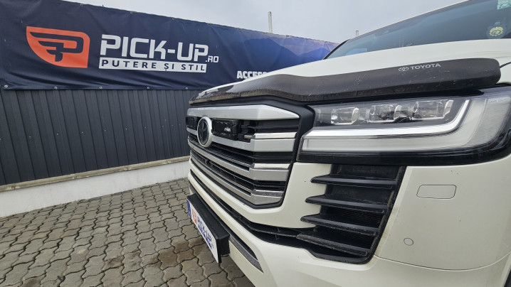 Hood guard, spot light installed on Toyota Land Cruiser 