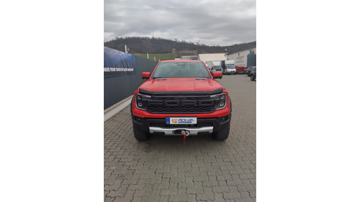 Winch, winch plate, window visors, hood guard installed on Ranger Raptor 2022