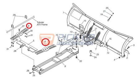  SET OF UNIVERSAL MOUNTING PLATES PLUG SNOW PATH PRO