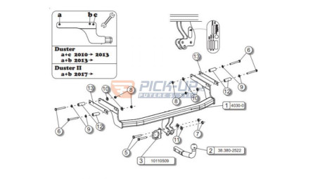 TOW HOOK  OUT DAC DUSTER BAZ
