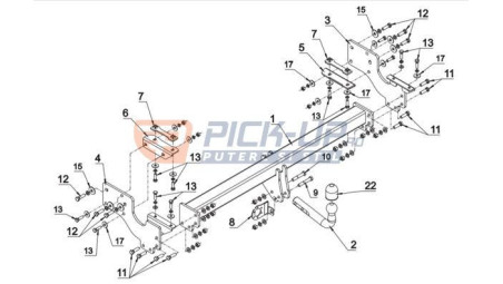 CARLIG DE REMORCARE IS04S ISUZU DMAX