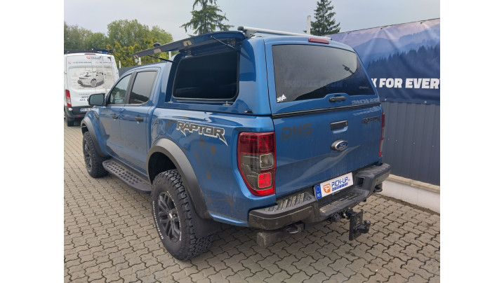 Canopy , tailgate assistance installed on Ford Ranger Raptor 2019
