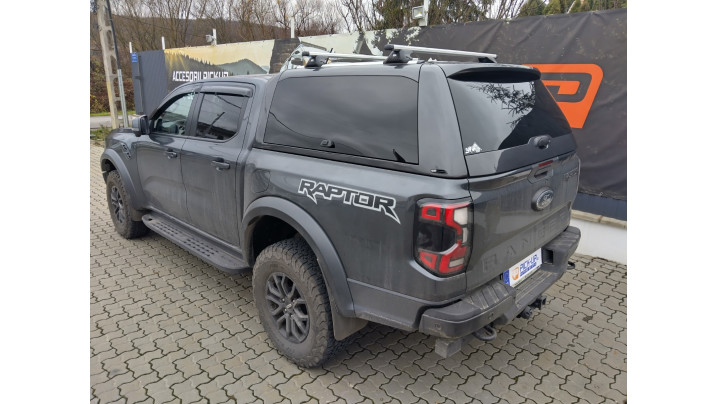 Alha CMX-W canopy, window visors, hood guard installed on Ford Ranger Raptor 2024