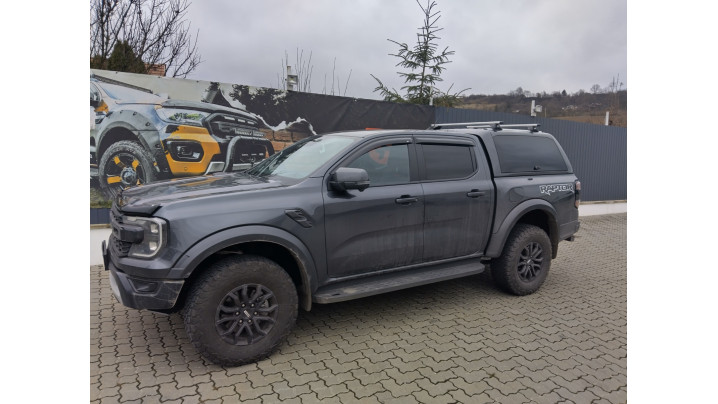 Alha CMX-W canopy, window visors, hood guard installed on Ford Ranger Raptor 2024