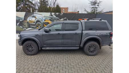 Alha CMX-W canopy, window visors, hood guard installed on Ford Ranger Raptor 2024