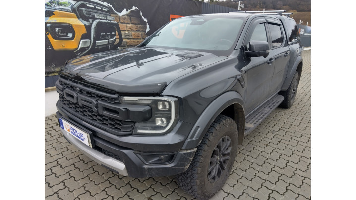 Alha CMX-W canopy, window visors, hood guard installed on Ford Ranger Raptor 2024
