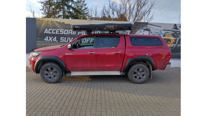 Fender Flares ,hood guard, window visors installed on Toyota Hilux 2024