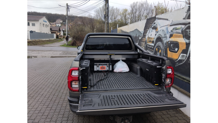 Swing Case utility boxes installed on Toyota Hilux 2024