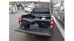 Swing Case utility boxes installed on Toyota Hilux 2024