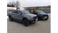 Misutonida bullbars on two 2022 Ford Ranger Raptors