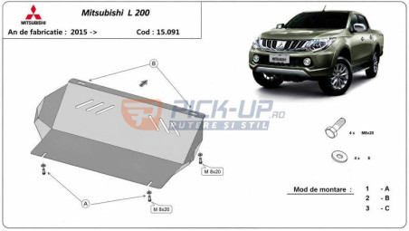  RADIATOR SHIELD 15.091 MITSUBISHI L200