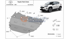 Motorschutzplatte Toyota Yaris 2021 SCP SCHUTZPLATTEM