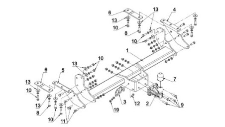 CARLIG DE REMORCARE CR-V-D55D MER XCLASS