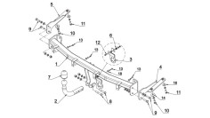 CARLIG DE REMORCARE K45S VW CADDY III