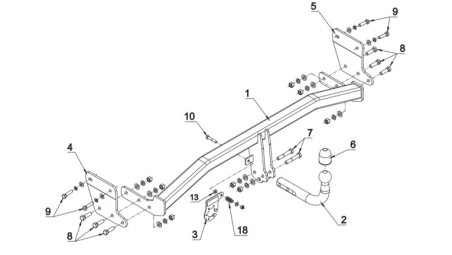 CARLIG DE REMORCARE AUG J73S HYU ELANTRA 2016+