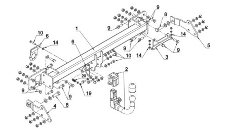 CARLIG DE REMORCARE AUG D48V MER C200 2014+